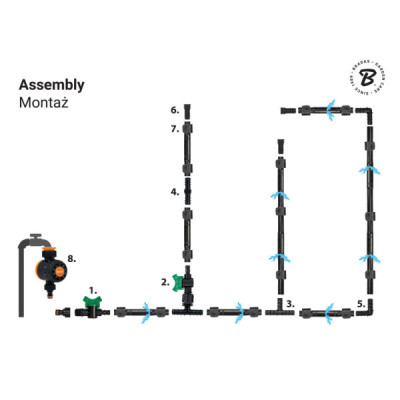 Набір з крапельної трубкою BRADAS WATER FLOW DRIP 50м (DSWWF50-SET2)