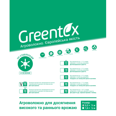 Агроволокно Greentex 50г/м2 черное 3,2x5м
