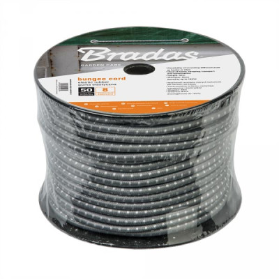 Шнур еластичний Bradas Bungee Cord Hook гумовий 0,8смx50м сірий (BCDIY-0850GY-R)