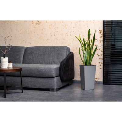 Вазон Plastkon ELISE 20x20x36см каменный матовый