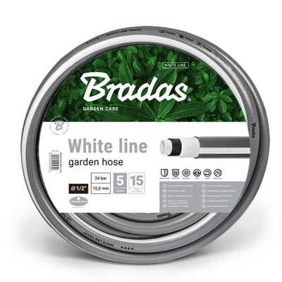 Шланг садовый Bradas 5 слойный WHITE LINE 1/2", 50м WWL1/250