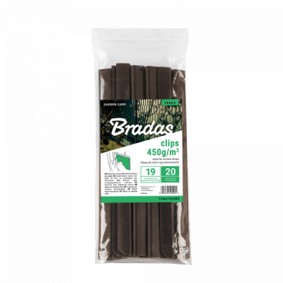 Клипсы для ограждающих лент Bradas коричневые 20шт (TOBK1920BR)