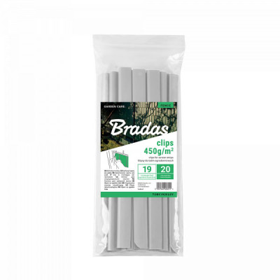 Клипсы для ограждающих лент Bradas светло-серые 20шт (TOBK1920LGY)