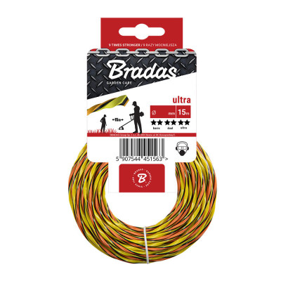 Леска для триммера Bradas Ultra L3 витая 2,0x15м (ZUL3T2015K)