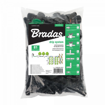 Набор аксессуаров для капельного полива Bradas 16мм 81шт (DSWA20-SET4)