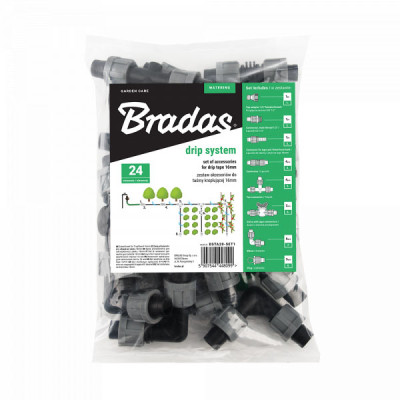 Набор аксессуаров для капельной ленты Bradas 16мм 24шт (DSTA20-SET1)