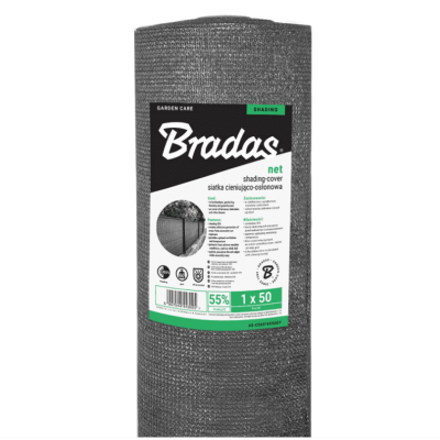 Сетка для затенения Bradas 55% 1,2х25м (AS-CO6012025GY)