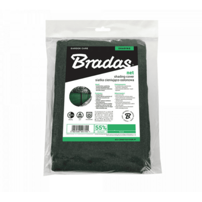 Сітка для затінення Bradas 55%, 60г/м2 1,5x10м (AS-CO6015010GR/P)