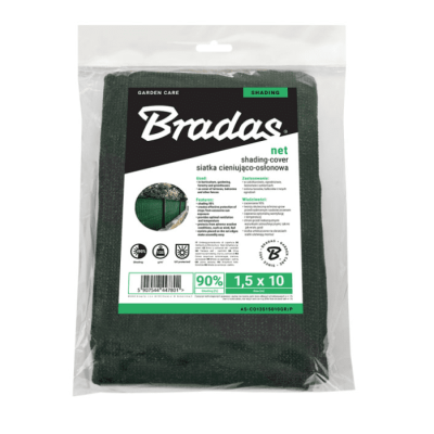 Сетка для затенения Bradas 90%, 135г/м2 1,5x10м (AS-CO13515010GR/P)