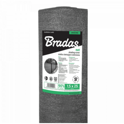 Сетка для затенения Bradas 90%, 135г/м2 1,5х50м (AS-CO13515050GY)