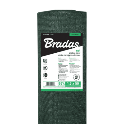 Сетка для затенения Bradas 95%, 160г/м2 1,5х50м (AS-CO16015050GR) Сетка для затенения Bradas 95%, 160г/м2 1,5х50м (AS-CO16015050GR)