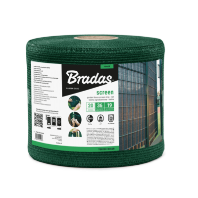 Стрічка для огорожі з кліпсами Bradas 19смх36м 200г/м2 зелена (TOB2001936GR)