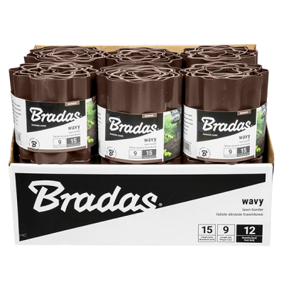 Бордюрна стрічка хвиляста BRADAS 9 м x 25 см коричнева OBFB 0925 Бордюрна стрічка хвиляста BRADAS 9 м x 25 см коричнева OBFB 0925