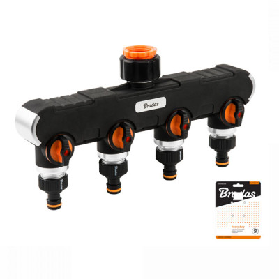 Распределитель с 4 кранами Bradas Black Line Heavy Duty (ECO-PWB3044)
