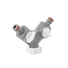 Тройник с запорными кранами Bradas White Line 3/4" (WL-2223)