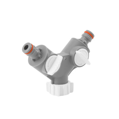 Тройник с запорными кранами Bradas White Line 3/4" (WL-2223)