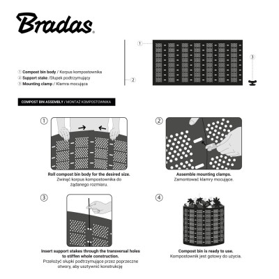 Садовый компостер Bradas d75мм 400л (TQ-K09075BOX) Садовый компостер Bradas d75мм 400л (TQ-K09075BOX)