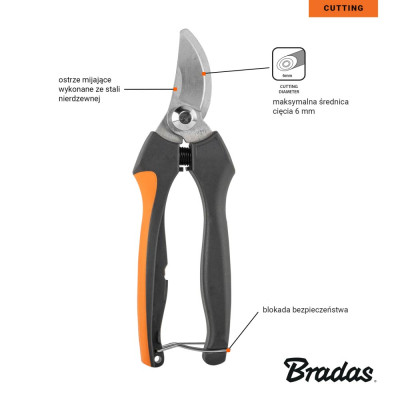 Секатор с проходным лезвием Bradas V-Series-D (KT-V1045) Секатор с проходным лезвием Bradas V-Series-D (KT-V1045)