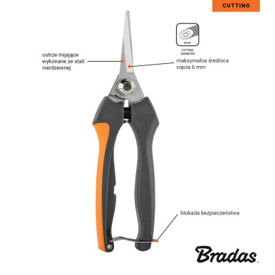 Секатор с прямым лезвием Bradas V-Series (KT-V1047) Секатор с прямым лезвием Bradas V-Series (KT-V1047)
