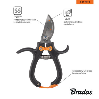 Секатор Bradas V-Series-D (KT-V1012)
