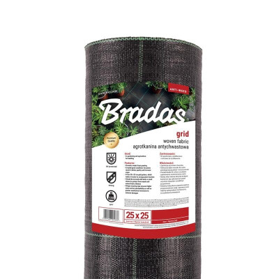 Агротканина Bradas Grid 25 чорна 130г/м2 1,2x50м (ATGDBK13012050)