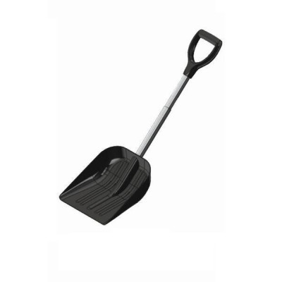Лопата для прибирання снігу Plastkon Snow shovel Telescope складна для авто 27х89см чорна