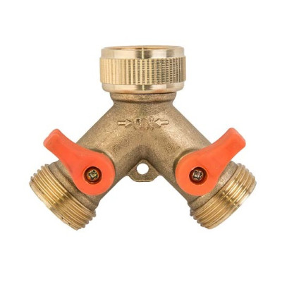 Тройник с двумя кранами Bradas BRASS 3/4" (BR-2234)