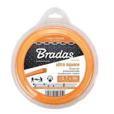 Леска для скашивания BRADAS ULTRA квадратная 2,7ммx66м блистер (ZUK27045B)